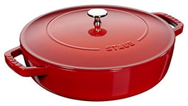 STAUB Sauteuse Chistera en Fonte, Ø 24 cm, 2,4 L, Cerise