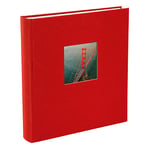 Goldbuch Album Photo avec Découpe, Bella Vista, 30 X 31 Cm, 60 Pages Blanches avec Intercalaires Glassine, Lin, Rouge, 27890