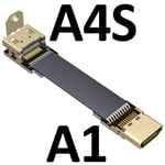 10cm A1-A4S Câble d'extension HDMI Standard type A V2.0 intégré, prend en charge le câble plat 2K / 144hz 4K/60Hz, câble d'extension de fil d'ordinateur Nipseyteko