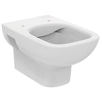 Ideal Standard i.life A vägghängd toalett, utan spolkant, rengöringsvänlig, vit