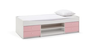 Argos Home Malibu Cabin Bed and Mattress - Pink & White Single