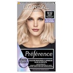 L'Oréal Paris Préférence Blond Polaire Coloration Permanente Cheveux, Nuance : Sibérie 9.12, Blond très clair cendré perlé