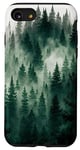 iPhone SE (2020) / 7 / 8 Green Forest Fog Pine Trees Nature Art Case