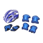 Queiting 7Pcs Kids Protective Gear Set Safety Helmet Knee Elbow Pad for Roller Scooter Skateboard BMX Bicycle Dark Blue