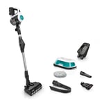 Bosch Unlimited 7 Aqua Vacuum & Mop, 2 in 1 Cordless Vacuum Cleaner with DynamicAqua Mop, AllFloor DynamicPower Brush, 1 Battery, 40 minutes run time - White