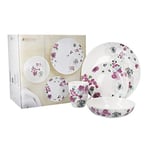 Maxwell & Williams FX0311 Viola 16 Piece Dinner Set in Gift Box, Porcelain, White, Service for 4
