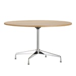 Vitra - Eames Segmented Tables Dining, Round Table, Ø 130, Table Top HPL White, Plastic Edge Black, Legs Chrome, Column Basic Dark