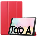Étui Pour Tablette Samsung Galaxy Tab A7 (Sm-T500 / Sm-T505) - Cuir Synthétique, Rouge Housse Pochette