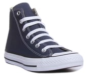 Converse All Star Mens High Top Canvas Trainer In Navy White Size Uk 7 - 13