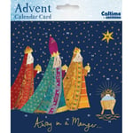 Woodmansterne Christmas Advent Calendar Card - (WDM417962) - Following Yonder Star - From The Caltime Range - Glitter Varnish