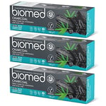 Biomed Charcoal Natural Toothpaste for Triple Whitening and Gum Care 100 g