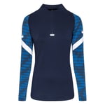 Nike Träningströja Dri-FIT Strike 21 Drill - Obsidian/Royal Blå/Vit Dam, storlek Large