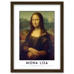 Leonardo Da Vinci Mona Lisa Portrait Painting Artwork Framed Wall Art Print A4