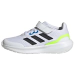 adidas RunFalcon 3.0 Elastic Lace Top Strap Shoes Sneakers, Cloud White/Core Black/Bright Royal, 5.5 UK