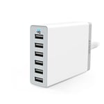Anker 6Port USB Fast Charger 60W iPhone Galaxy PowerIQ A2123523 White F/S wTrack
