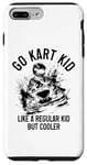 Coque pour iPhone 7 Plus/8 Plus Go Kart Kid ressemble à un enfant normal mais plus cool, course amusante