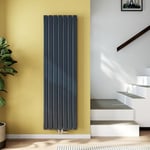 EMKE Radiateur Vertical, 1800x540 mm, Radiateur Plat Avec Design À Raccordement Central, Radiateur À Panneaux Double Couche Mural, Anthracite, 1949 Watts