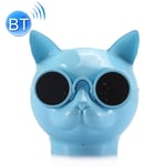 Haut-parleurs Bluetooth Stéréo Forme Mini Chat Mains Libres/Carte TF/FM + SD 32Go Bleu YONIS