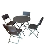 Camping Table Folding Table Table And Chair Combination With Chairs Simple And Portable Small Round Table Garden Barbecue Camping Table Plastic Table 80x74cm (Color : #2)