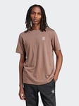 adidas Originals Mens Essential Trefoil T-Shirt - Green, Brown, Size M, Men