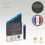 Parker Ink Cartridge Quink Mini -vaihtomustesäiliö, sininen, 6 pakkausta