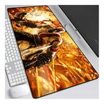 God of War 800x300mm Anime Mouse Pad, Keyboard Mouse Mats, Extended XXL Large Professional Gaming Mouse Mat with 3mm-Thick Rubber Base, for Computer PC,D
