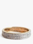 L & T Heirlooms Second Hand 9ct Yellow Gold Double Row Diamond Eternity Ring