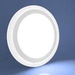 18W LED Round Recessed Ceiling Panel with White Ring Cool White Spotlight