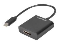 Lanberg - Adapter för video / ljud - 24 pin USB-C hane till HDMI hona - 15 cm - svart