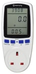 UK Appliance Power Meter Monitor Reduce Energy Cost LCD Display Rechargable