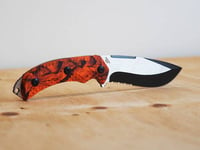 Wild Turkey - Håndlaget Kniv med Firestarter og Slire - Orange C