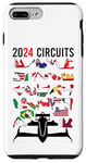 Coque pour iPhone 7 Plus/8 Plus Formula Racing Ventilateur de voiture de course à roue ouverte 2024 Circuits du monde