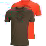 Härkila WIldboar Pro S/S t-shirt 2-pack - Limited Edition Willow green/Orange XL
