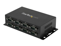StarTech.com 8 Port USB to Serial RS232 Adapter - Wall Mount - Din Rail - COM Port Retention - FTDI USB to DB9 RS232 Hub (ICUSB2328I) - Seriell adapter - USB 2.0 - RS-232 x 8 - svart