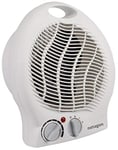 Netagon Small Quiet Lightweight Modern Portable 2Kw 2000W Electric Upright Fan Heater for Instant Heat in WHITE