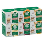 STARBUCKS White Cup Variety Pack by Nescafé Dolce Gusto Coffee Pods 6 x 12 (72 capsules) - Amazon Exclusive