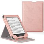MoKo Case Fits 6" Kindle Paperwhite (10th Generation, 2018 Releases), Premium Vertical Flip Cover with Auto Wake/Sleep Compatible for Amazon Kindle Paperwhite 2018 E-reader - Rose Gold