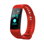ZHYF Smart Bracelet,Smart Band Watch Color Screen Wristband Heart Rate Activity Fitness Tracker Smart Bracelet,Red