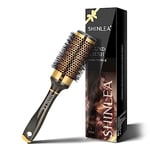 Brosse Cheveux Démélant - Shinlea Brosse Cheveux Bouclés Anti-Traction Pour Fille Femme Homme 43 MM, Démêlant, Coiffant Et Séchant, Ajoutant Du Volume Et De La Brillance (Doré)