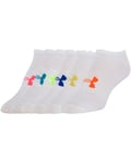 Under Armour Solid No-Show Socks 6-Pack - White