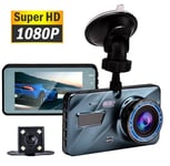 Car Dash Cam Kit Front And Rear Camera Full HD 1080P DVR Recorder Night Vision