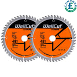 TCT Saw Blade 165mm x 48T x 20mm Bore For DWS520,DCS520,GKT55 Pack of 2