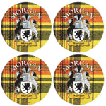 Round Coaster Morgan Scottish Clan Name Cork Backed Set of 4 Coasters
