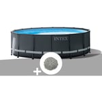 Intex - Kit piscine tubulaire Ultra xtr Frame ronde 5,49 x 1,32 m + 20 kg de zéolite