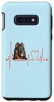 Coque pour Galaxy S10e Chodsky Pes My Heartbeat EKG Chien tchèque de Bohème Mouton