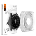 Spigen, 2 Pack, Screen Protector for Samsung Galaxy Watch 3 45mm, Glas.tR EZ Fit, Installation Kit Included, Case Friendly, 9H Hardness, Galaxy Watch 3 45mm Compatible Tempered Glass Screen Protector