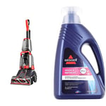 BISSELL Homecare, BISSELL PowerClean | 2889E, Titanium & Mambo Red & BISSELL Wash & Refresh Febreze Carpet Shampoo For Use With All Leading Upright Carpet Cleaners | 1078N