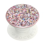 PopSockets PopGrip - Expanding Stand and Grip with a Swappable Top for Smartphones and Tablets - Sparkle Rosebud Pink