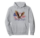 we the people bald eagle american flag Pullover Hoodie