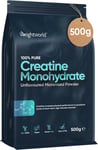 Creatine Monohydrate Powder 500g - Micronised, Unflavoured & Vegan
